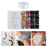28 Round Alphabet Beads Letter Charms for Jewelry Making