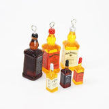 Yamily 10pcs Resin Wine Charm Dollhouse Bottle Pendant Jewelry for DIY