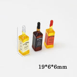 Yamily 10pcs Resin Wine Charm Dollhouse Bottle Pendant Jewelry for DIY