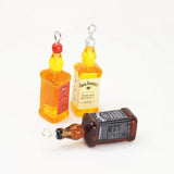 Yamily 10pcs Resin Wine Charm Dollhouse Bottle Pendant Jewelry for DIY