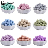 50Pcs 20mm Silicone Beads Teething Chewable DIY Pacifier Chain Baby Teether