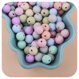 50Pcs 20mm Silicone Beads Teething Chewable DIY Pacifier Chain Baby Teether