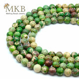 Green Sea Sediment Jaspers Natural Stone Round Beads 4-12mm