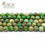 Green Sea Sediment Jaspers Natural Stone Round Beads 4-12mm