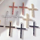 10pcs Crystal Cross Charms Pendants DIY Jewelry Making