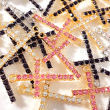 10pcs Crystal Cross Charms Pendants DIY Jewelry Making