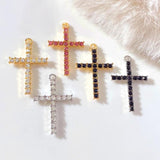 10pcs Crystal Cross Charms Pendants DIY Jewelry Making