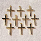 10pcs Crystal Cross Charms Pendants DIY Jewelry Making