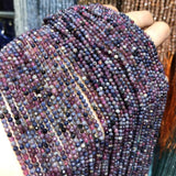 Natural Ruby Sapphire Small Faceted Beads for Jewelry Making
