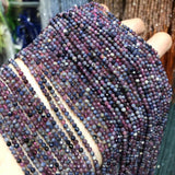 Natural Ruby Sapphire Small Faceted Beads for Jewelry Making