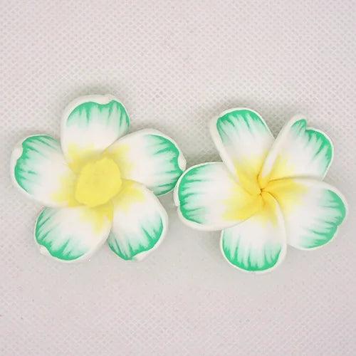 5pc/lot 60mm Large Polymer Clay Plumeria Flowers Loose Beads