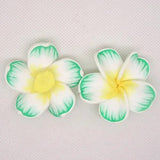 5pc/lot 60mm Large Polymer Clay Plumeria Flowers Loose Beads