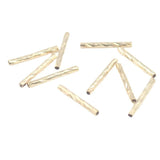 10pcs High Yellow Filled Column Tube Copper Spacer Metal Beads