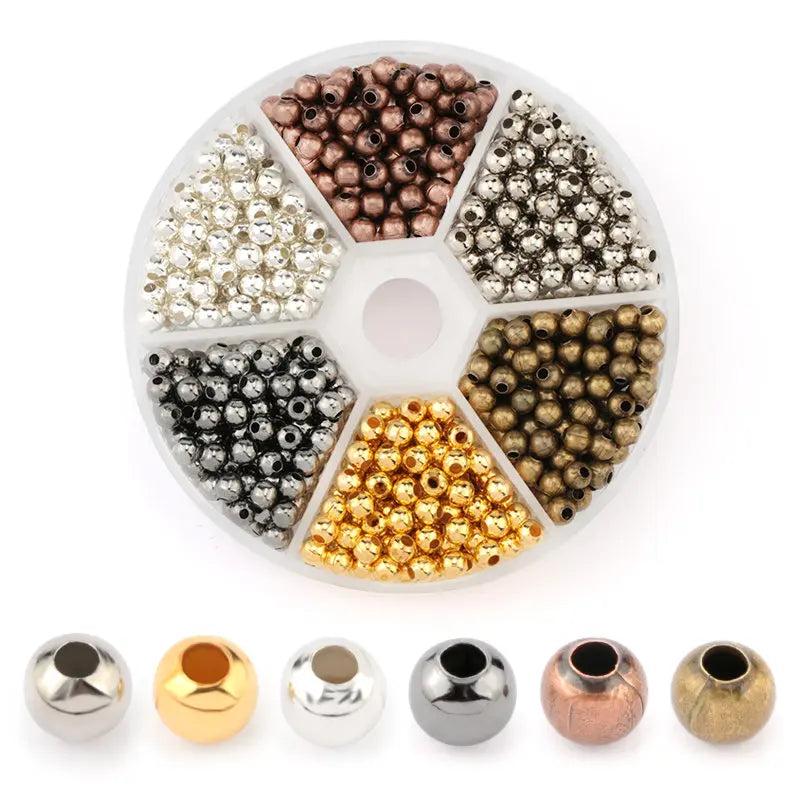 4mm Metal Spacer Beads for Jewelry Making, 948PCS