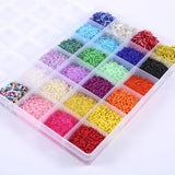 1000Pcs 2mm Glass Beads 300Pcs Tube Beads DIY Beading Supplies
