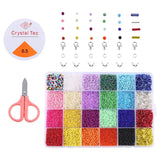 1000Pcs 2mm Glass Beads 300Pcs Tube Beads DIY Beading Supplies