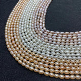 AAA Natural Freshwater Pearl 4.5mm Rice Beads DIY Jewelry