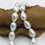 9x13mm Pearl Glass Loose DIY Beads Jewelry Making Accessory Parts