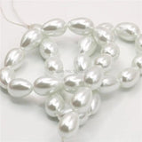 9x13mm Pearl Glass Loose DIY Beads Jewelry Making Accessory Parts