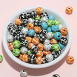 100pcs Mixed 8mm Wooden Beads for DIY Jewelry Making