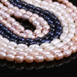 Natural Freshwater Pearl Beads White/Pink/Purple/Black for Jewelry Making