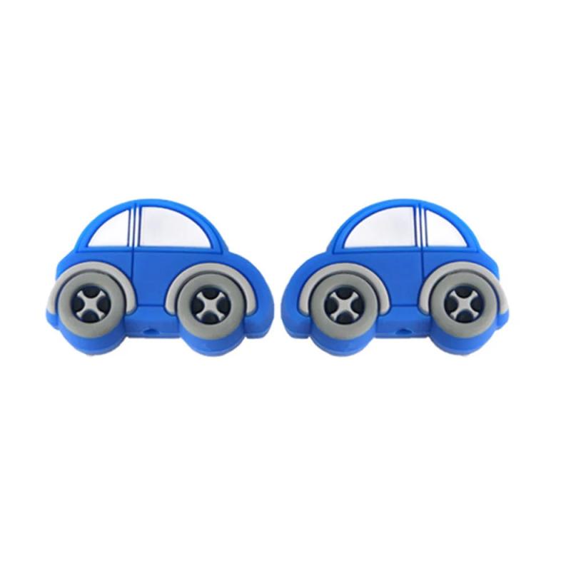 10Pcs Mini Car Silicone Beads DIY Jewelry Making Baby Accessories