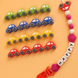 10Pcs Mini Car Silicone Beads DIY Jewelry Making Baby Accessories