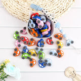 10Pcs Mini Car Silicone Beads DIY Jewelry Making Baby Accessories