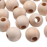 20Pcs Large Hole Natural Wood Beads for Macrame DIY