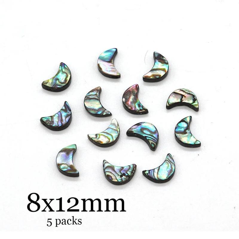Moon Abalone Bead Charm DIY Bracelet Necklace Earrings Gift 5 Pack