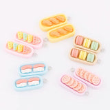 10pcs Resin Macaron Cookies Food Charms for Jewelry Making