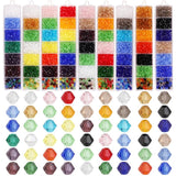 700pcs Czech Glass Bicone Bead Set Crystal Faceted Lampwork Bulk