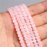 4x6mm Faceted Round Flat Disk Agates Stone Spacer Beads