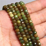 4x6mm Faceted Round Flat Disk Agates Stone Spacer Beads