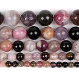 Colorful Tourmaline Stone Round Spacer Beads 4/6/8/10/12mm DIY Bracelet