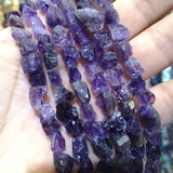 Dark Purple Amethyst Rough Stone Beads 6-9MM