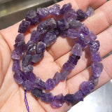 Dark Purple Amethyst Rough Stone Beads 6-9MM