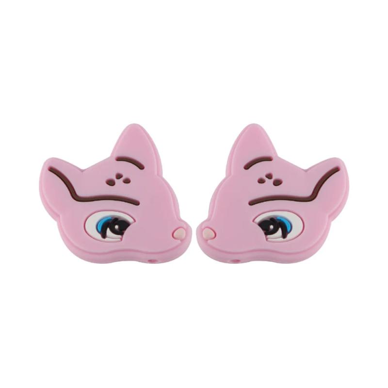 Sunrony 10pcs Mini Deer Head Silicone Beads for Jewelry Making