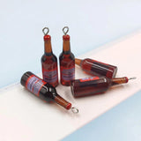 10pcs 3D Beer Bottle Resin Charms Earrings Dollhouse Pendant C773