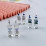 10pcs 3D Resin Vodka Bottle Charms for DIY Jewelry Making