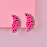 10pcs Watermelon Acrylic Charms Flatback Resin Pendant