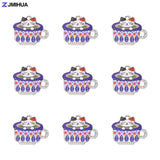 15pc Mixed Print Enamel Charms for Jewelry Making DIY Earrings Bracelets