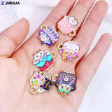 15pc Mixed Print Enamel Charms for Jewelry Making DIY Earrings Bracelets