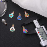 15pc Mixed Print Enamel Charms for Jewelry Making DIY Earrings Bracelets