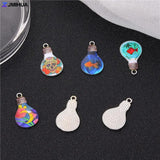 15pc Mixed Print Enamel Charms for Jewelry Making DIY Earrings Bracelets