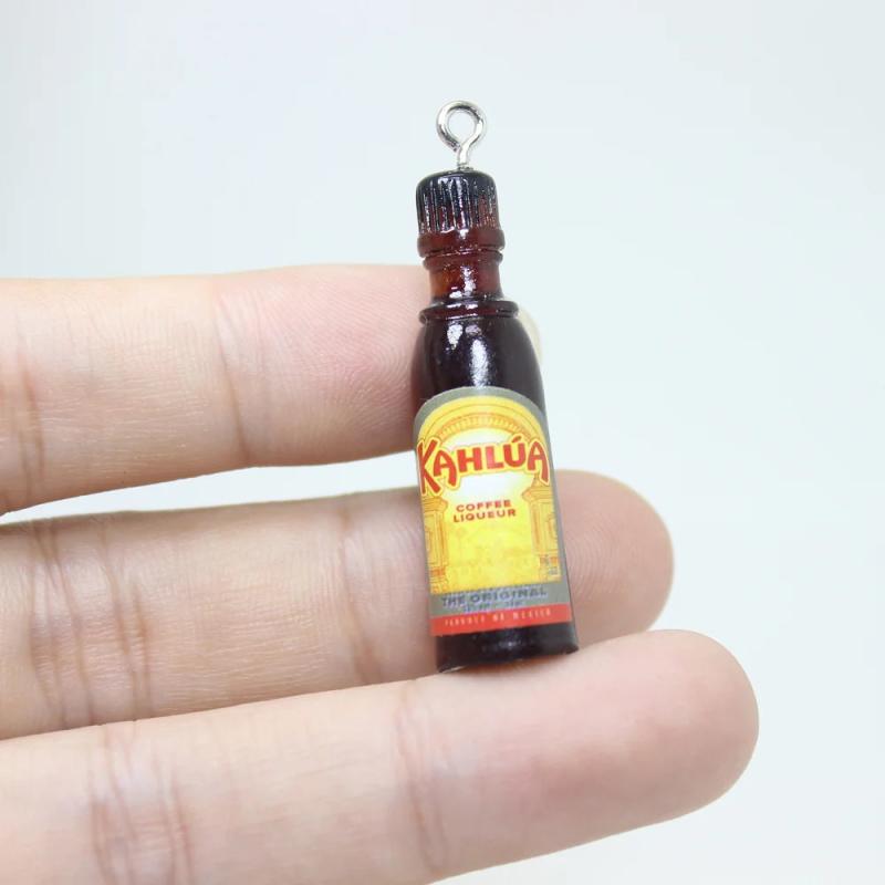 10Pcs/Lot 3D Beer Bottle Charm For Earrings DIY Jewelry Findings