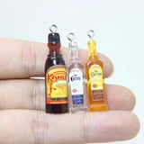 10Pcs/Lot 3D Beer Bottle Charm For Earrings DIY Jewelry Findings