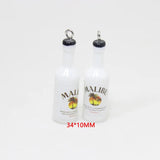 10Pcs/Lot 3D Beer Bottle Charm For Earrings DIY Jewelry Findings
