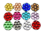 500 Acrylic Round Rhinestone Gems 10mm Dotted Flower