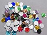 500 Acrylic Round Rhinestone Gems 10mm Dotted Flower